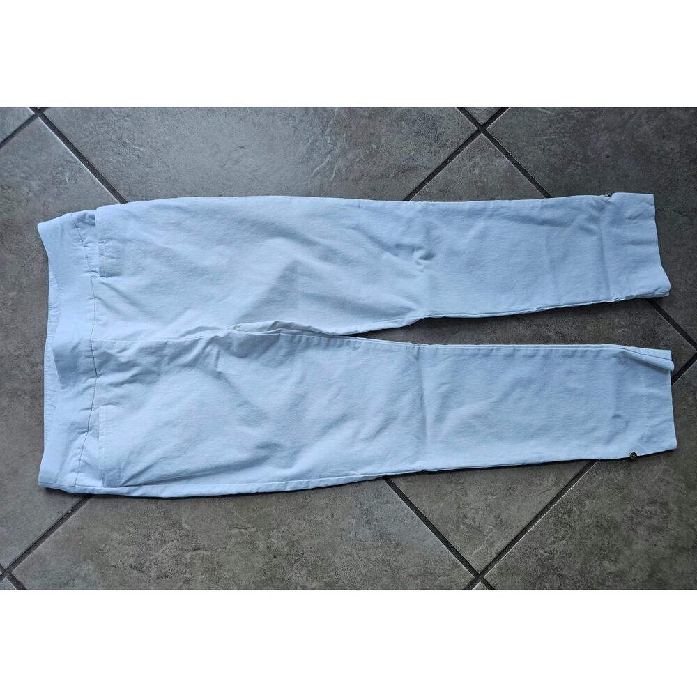 Chico's White Straight Leg Pants Size 0R Stretch Trousers
